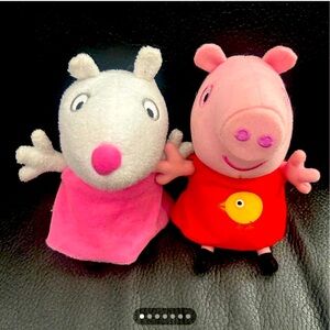 Vintage 2003 Peppa Pig and Suzy Sheep Plush Toys